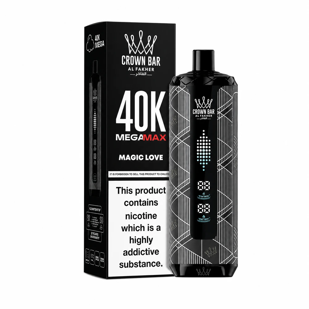 CROWN BAR Al Fakher MEGA MAX 40K Puffs - Magic Love CROWN BAR Al Fakher MEGA MAX 40K Puffs - Magic Love - Image 1