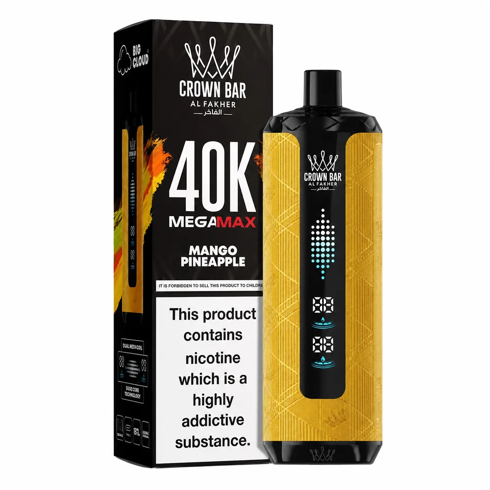 CROWN BAR Al Fakher MEGA MAX 40K Puffs - Mango Pineapple CROWN BAR Al Fakher MEGA MAX 40K Puffs - Mango Pineapple - Image 1