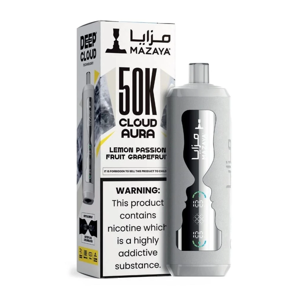 MAZAYA Cloud Aura 50K Puffs - Lemon Passion Fruit Grapefruit MAZAYA Cloud Aura 50K Puffs - Lemon Passion Fruit Grapefruit - Image 1