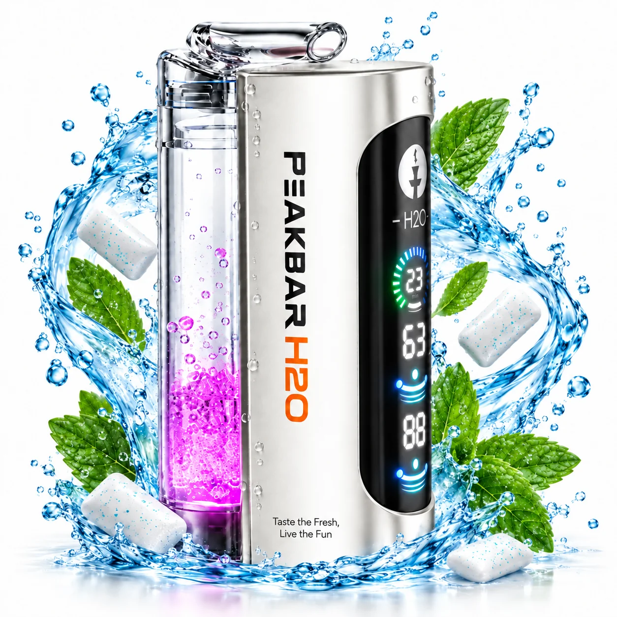 Peak Bar H2O 40K Puffs - Gum Mint Peak Bar H2O 40K Puffs - Gum Mint - Image 1