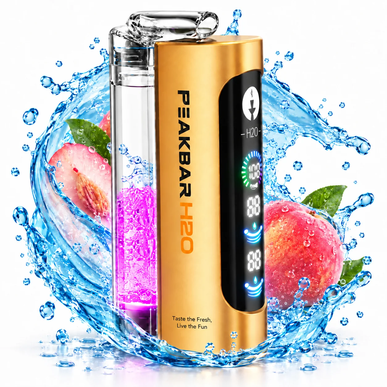Peak Bar H2O 40K Puffs - Peach Ice Peak Bar H2O 40K Puffs - Peach Ice - Image 1