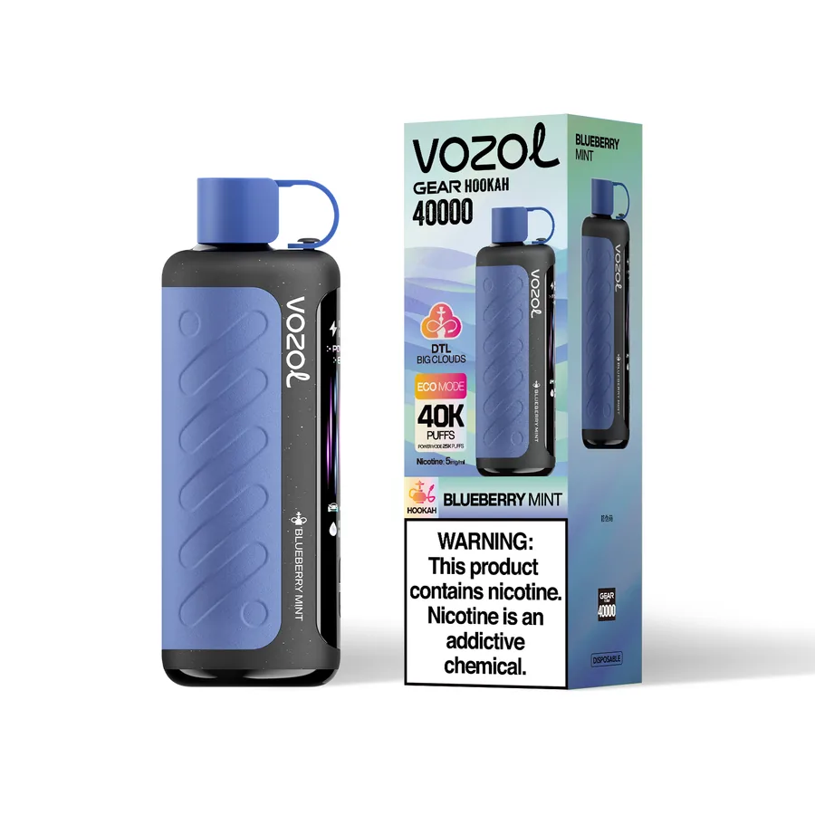 VOZOL GEAR HOOKAH 40K Puffs - Blueberry Mint VOZOL GEAR HOOKAH 40K Puffs - Blueberry Mint - Image 1