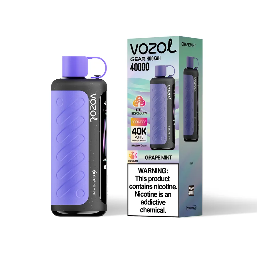 VOZOL GEAR HOOKAH 40K Puffs - Grape Mint VOZOL GEAR HOOKAH 40K Puffs - Grape Mint - Image 1